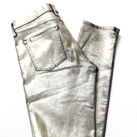 Juicy Couture Denim - Juicy Jean Couture Metallic Gold Straight Leg 26